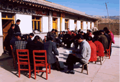 Participatory monitoring and evaluation workshop with farmer trainers and community members in Gansu, China