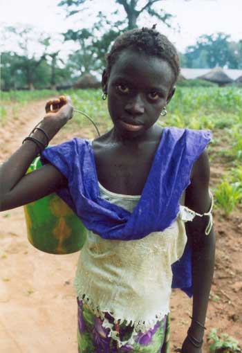 Girl carrying water